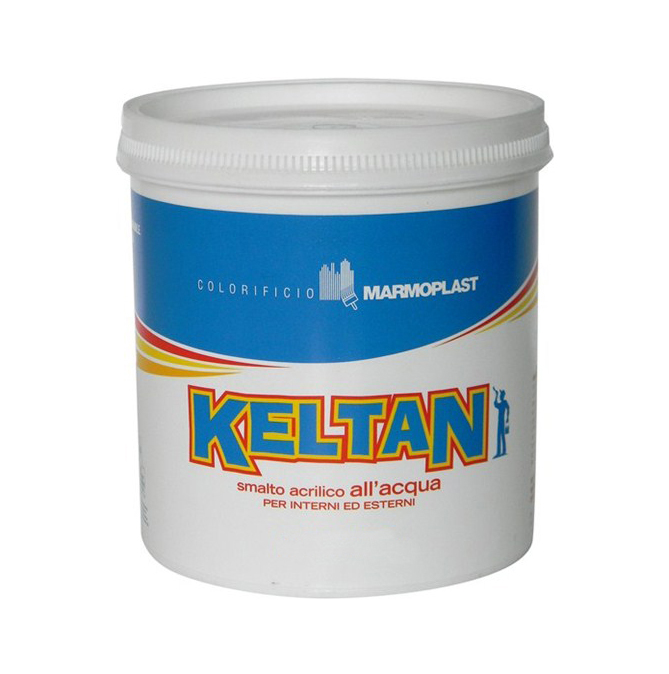 Smalto acrilico all'acqua lavabile bianco lucido 0,75 litri Keltan