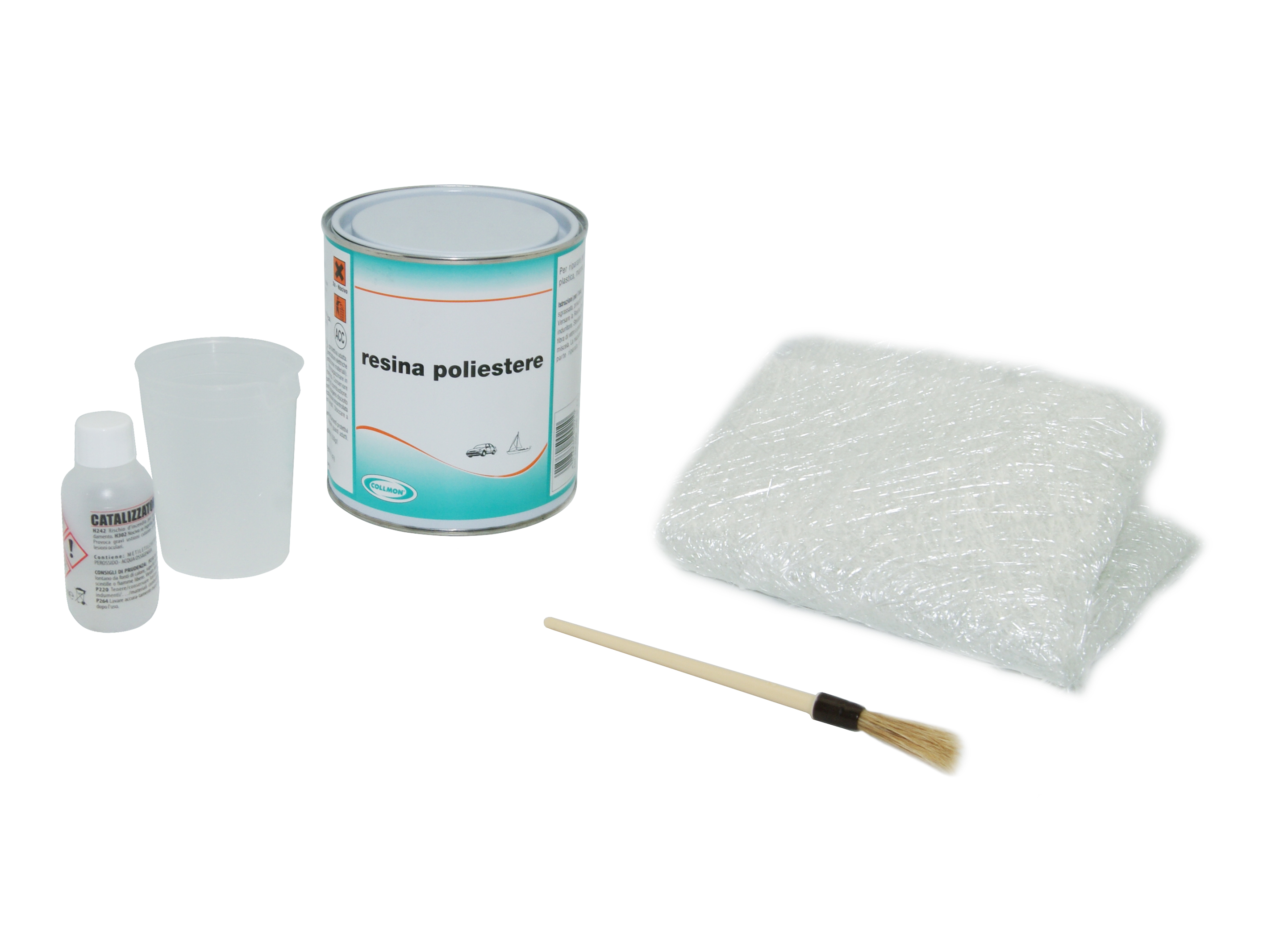 Collmon - kit riparazioni vetroresina 750 ml + acc