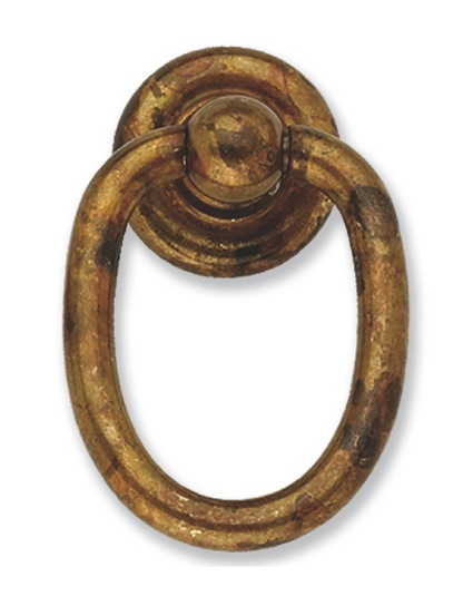 Maniglia pendente anello 34x50 mm ottone antico