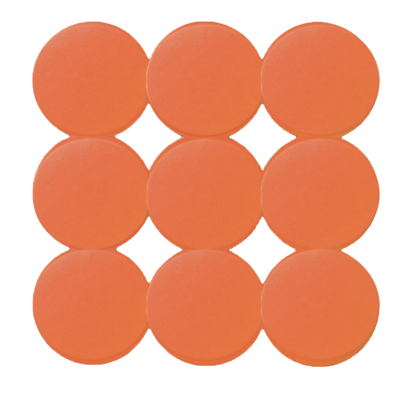 Tappeti antiscivolo doccia gomma mod. giotto 55x55 cm arancione gedy