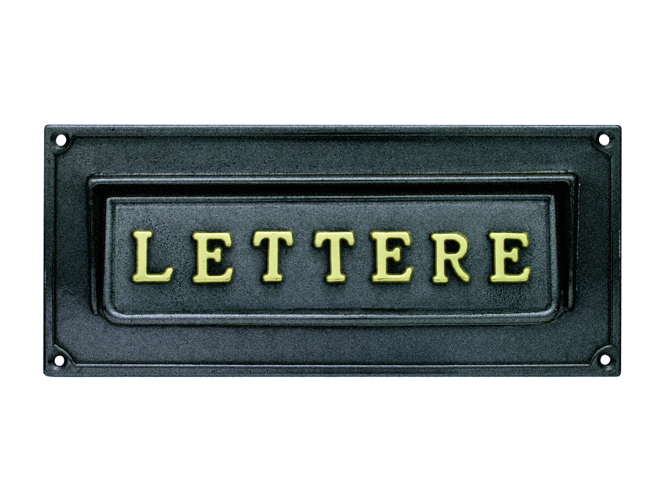 Asola per lettere ottone 30x13 antracite