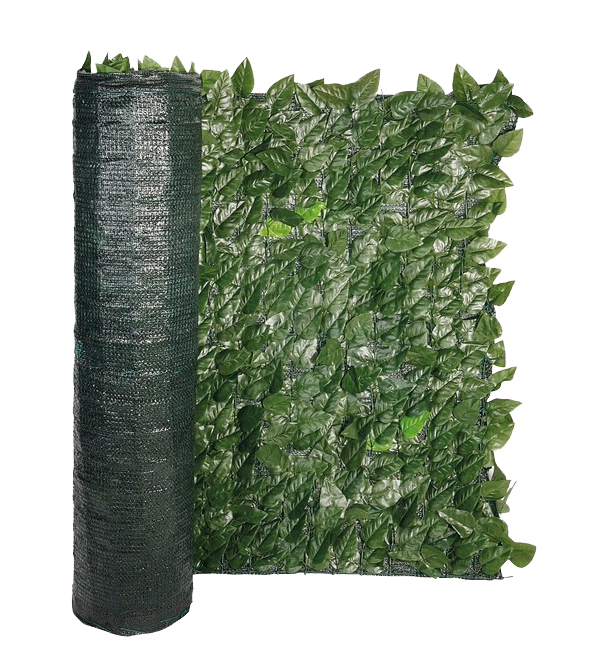 Siepe artificiale Ivy 100x300 cm verde scuro con ombreggiante