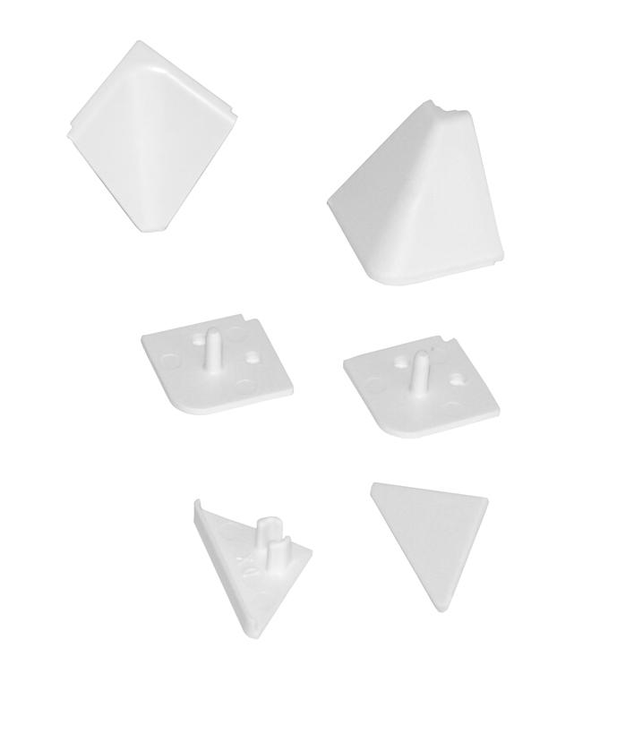 Confezione kit accessori per alzatina 45° color bianco