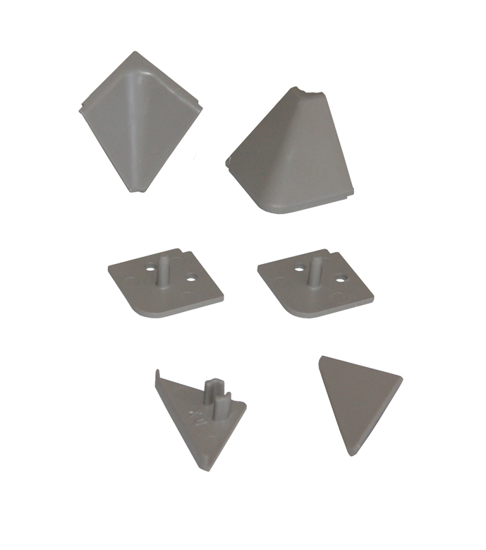Confezione kit accessori per alzatina 45° colore grigio