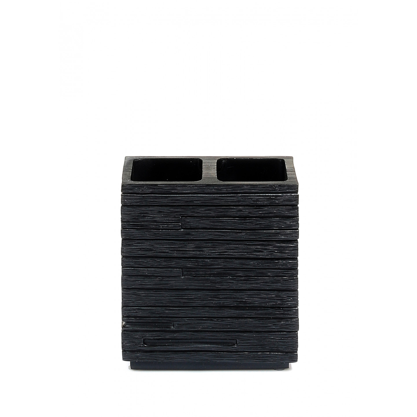 Portaspazzolini in resina mod. quadrotto 10x6,5x11,2 cm nero gedy
