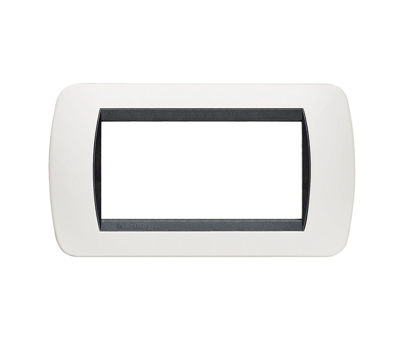 Living int - placca 4p 140x80 mm colore bianco