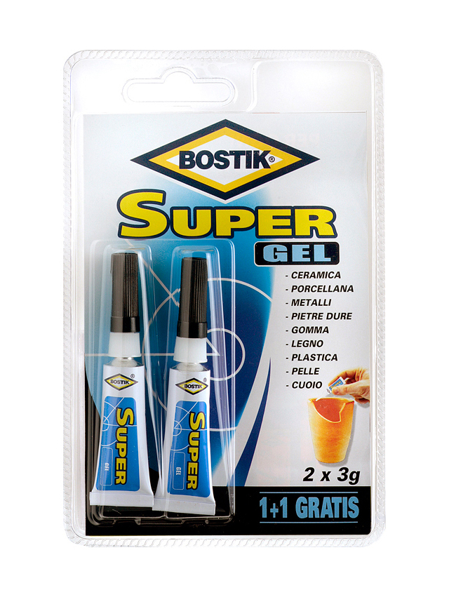 Bostik - super gel adesivo trasparente 2 x 3 g