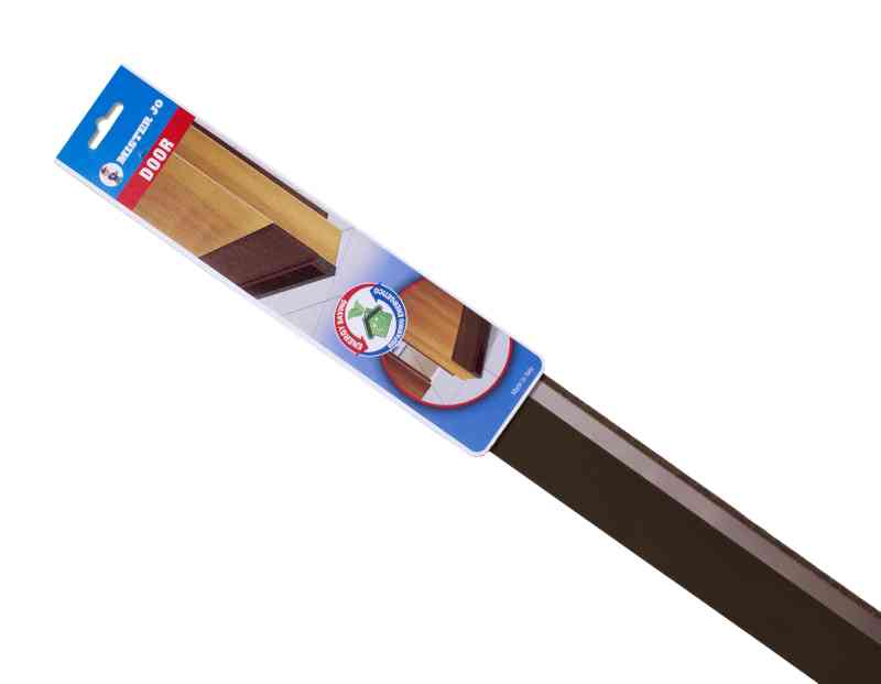 Paraspifferi sottoporta Stafflex in PVC rigido con spazzolino 120 cm marrone