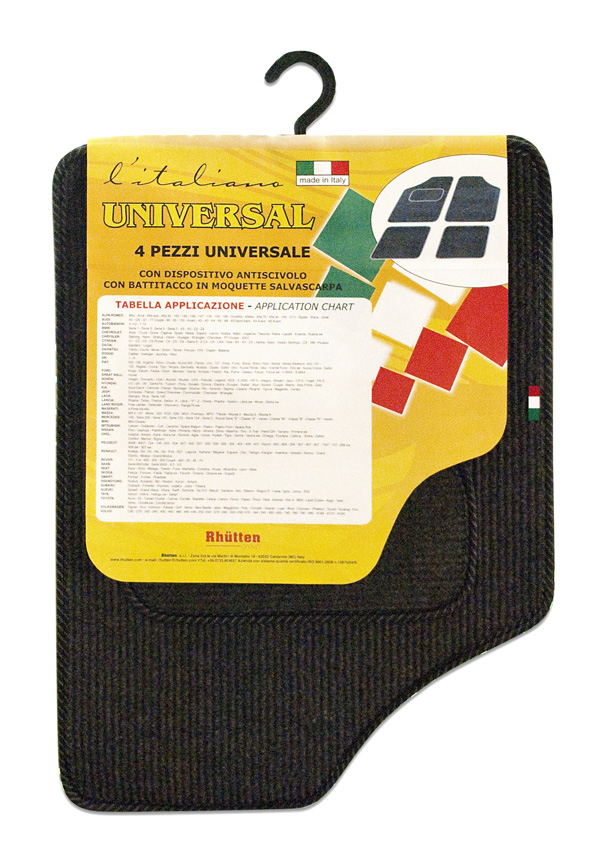 Tappeto moquette italiano universal 4pz