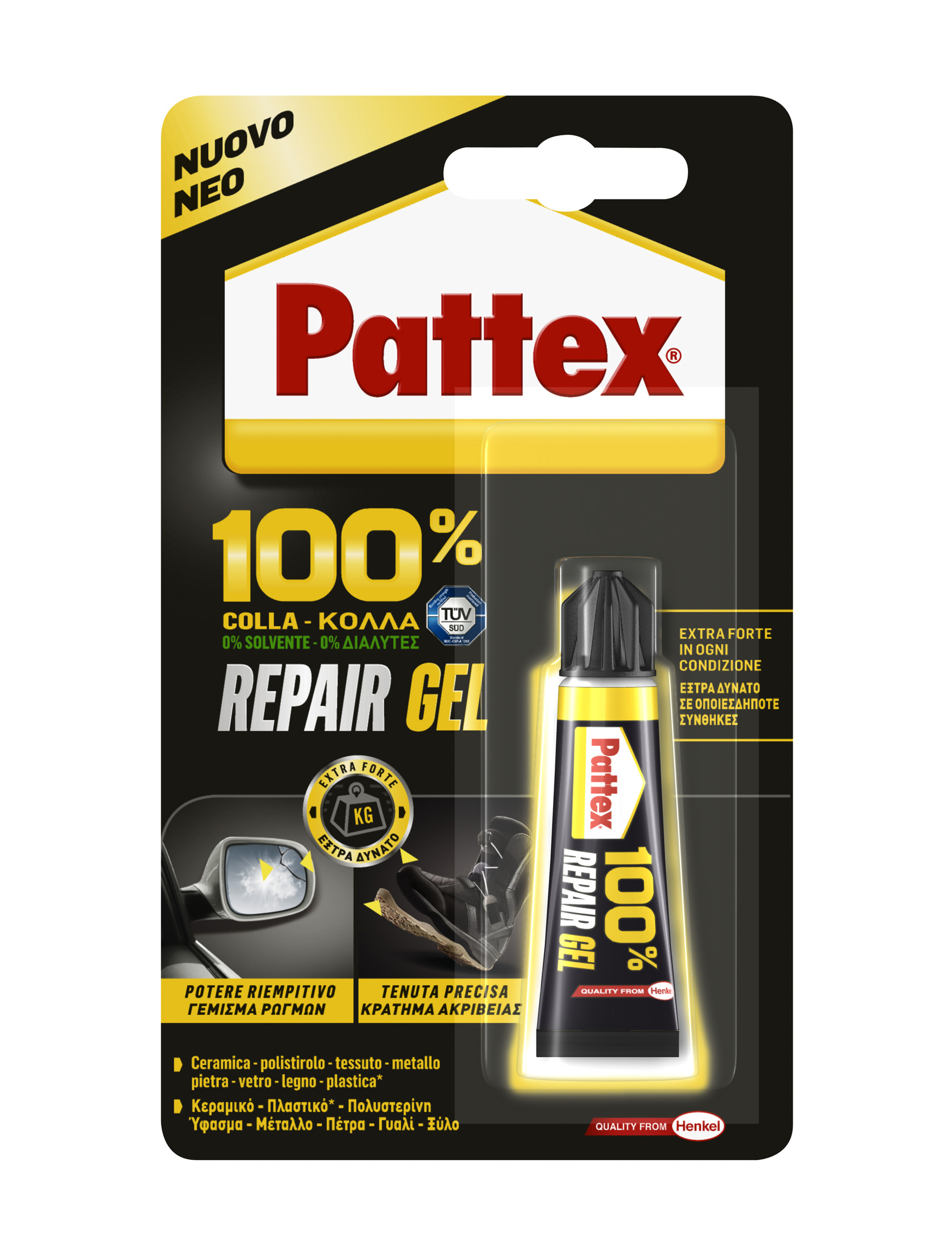 Pattex - 100% colla repair gel traslucido 8 g