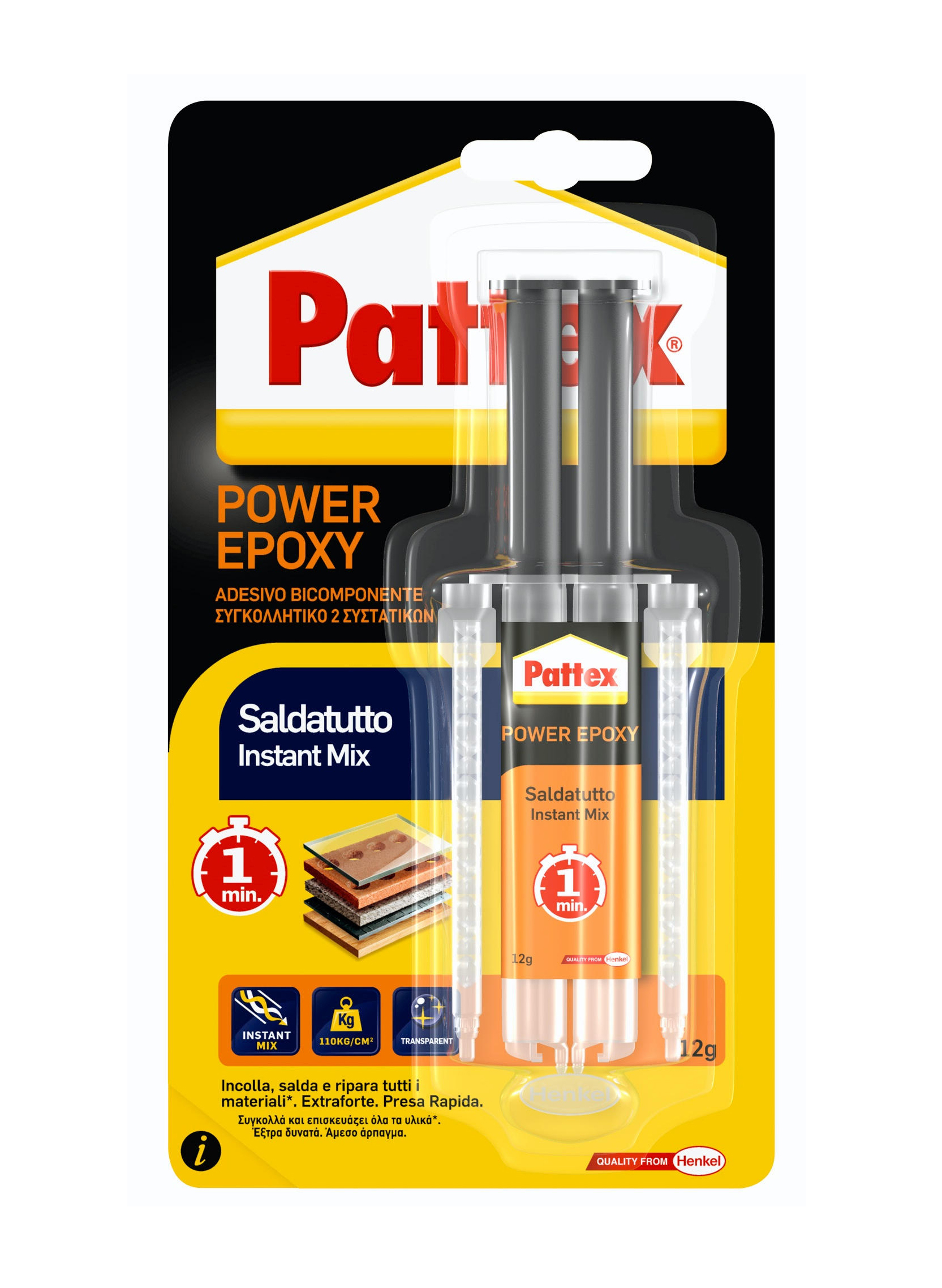 Pattex - power epoxy saldatutto instant mix 12 g