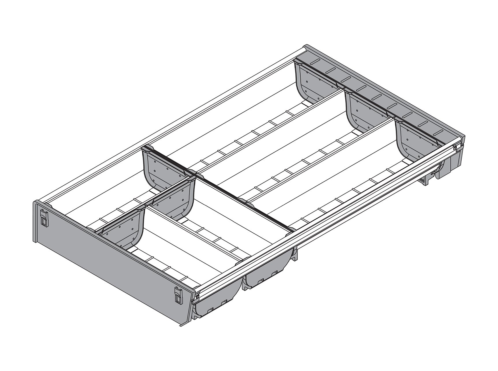 P/posate orga-line tandembox p500 mm inox satinato