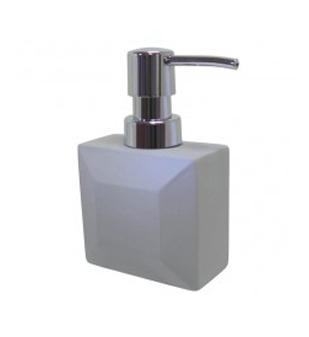 Dispenser portasapone liquido da bagno in ceramica Grigio mod. Brik