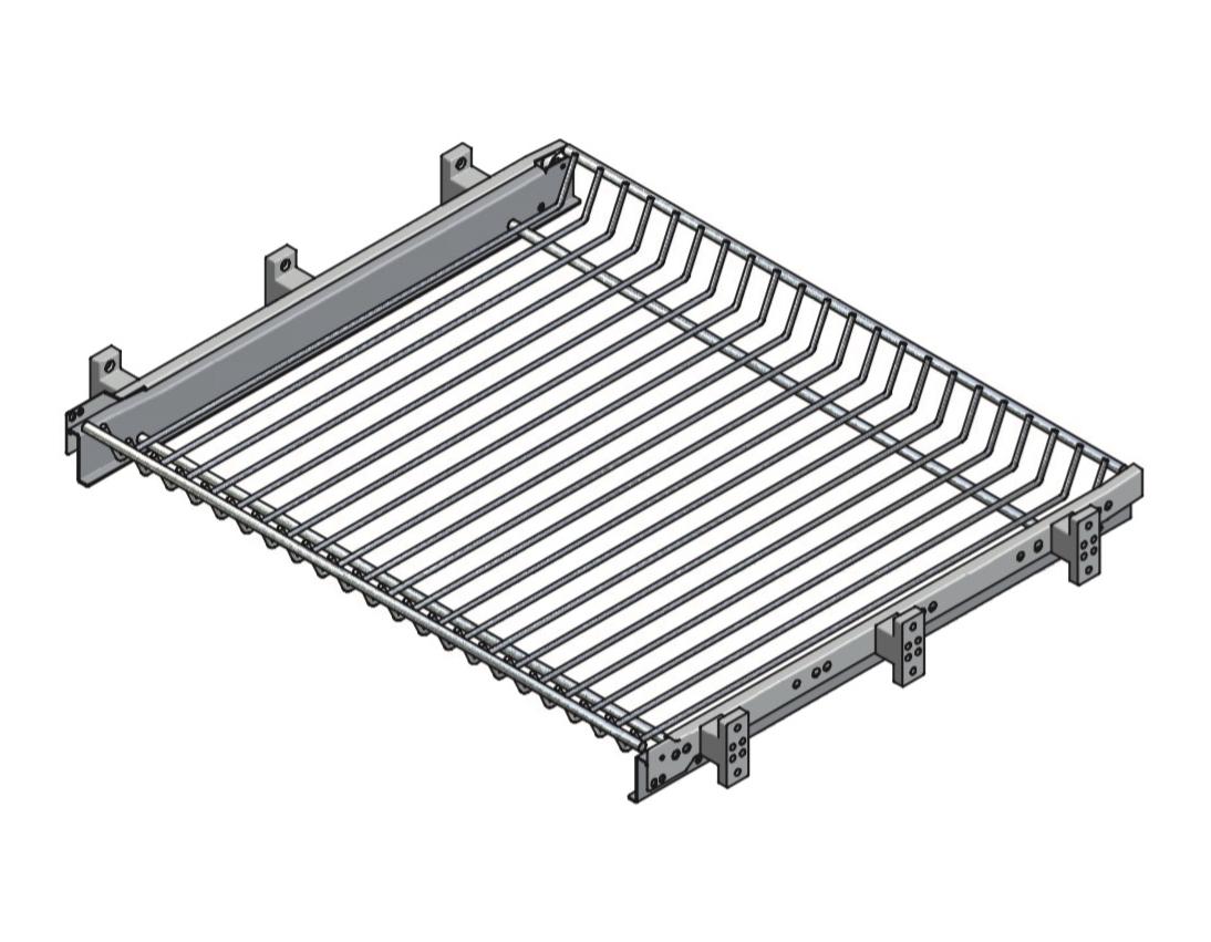 Ripiano grigliato cromato estraibile