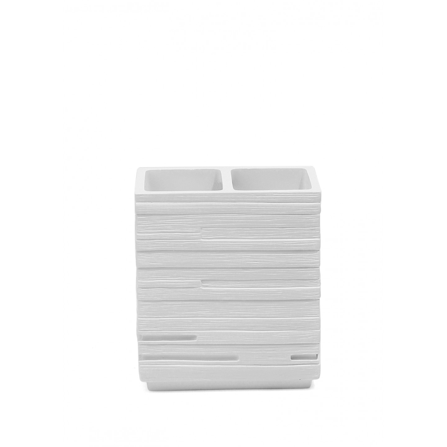 Portaspazzolini in resina mod. quadrotto 10x6,5x11,2 cm bianco gedy