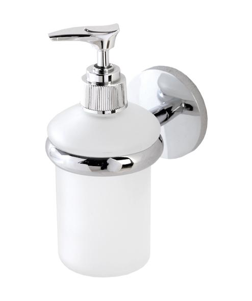 Dispenser sapone liquido da bagno in plastica Tortora mod. Pop