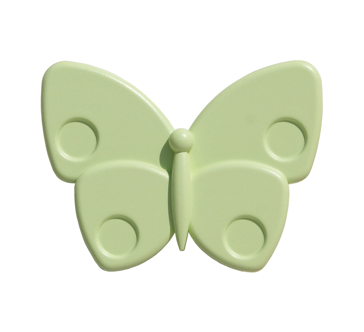 Pomolo farfalla plastica 70x53 mm verde