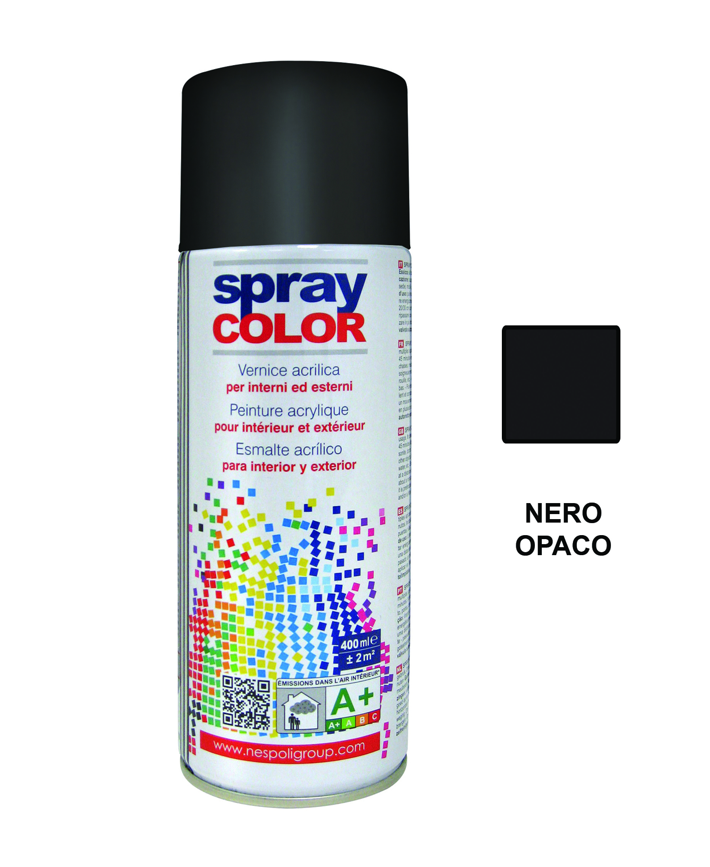 Spraycolor nero opaco 9005 400ml