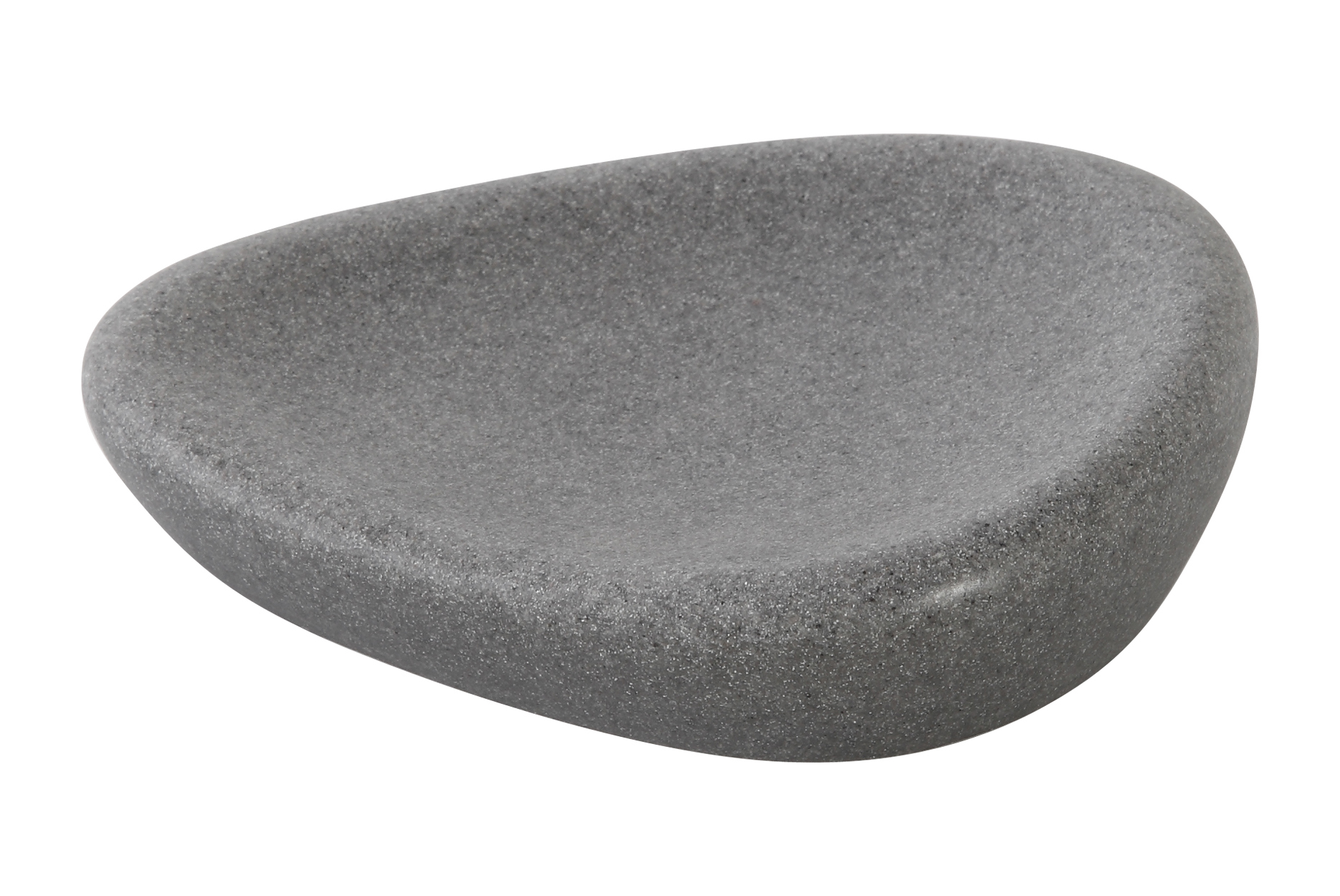 Porta sapone linea stone in poliresina grigio