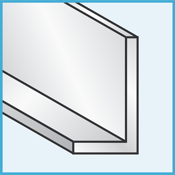 Profilo a L alluminio argento 15x10x1,5 mm (2 aste da 2 metri)