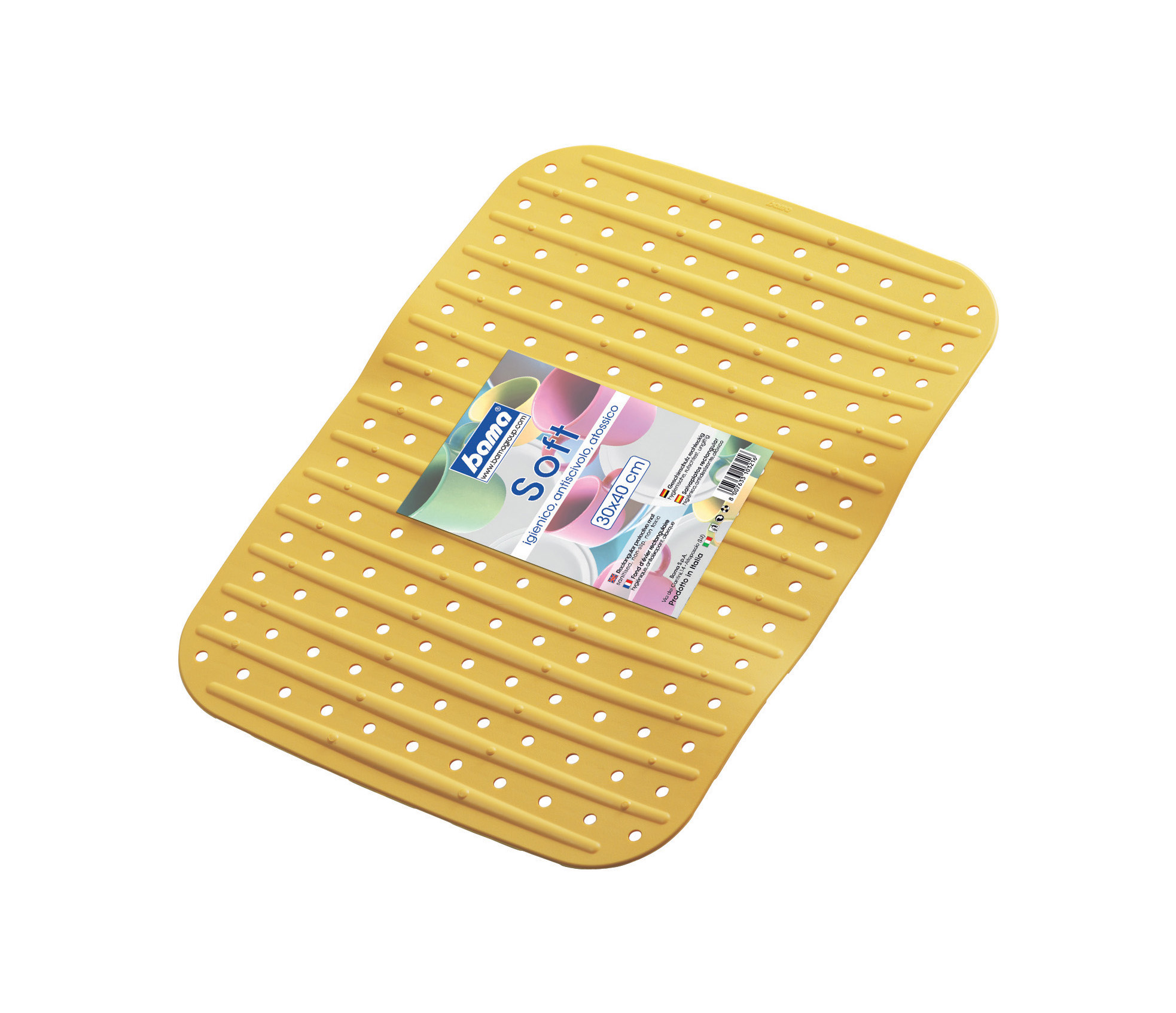 Tappeto soft rettangolare 40x30 colore giallo