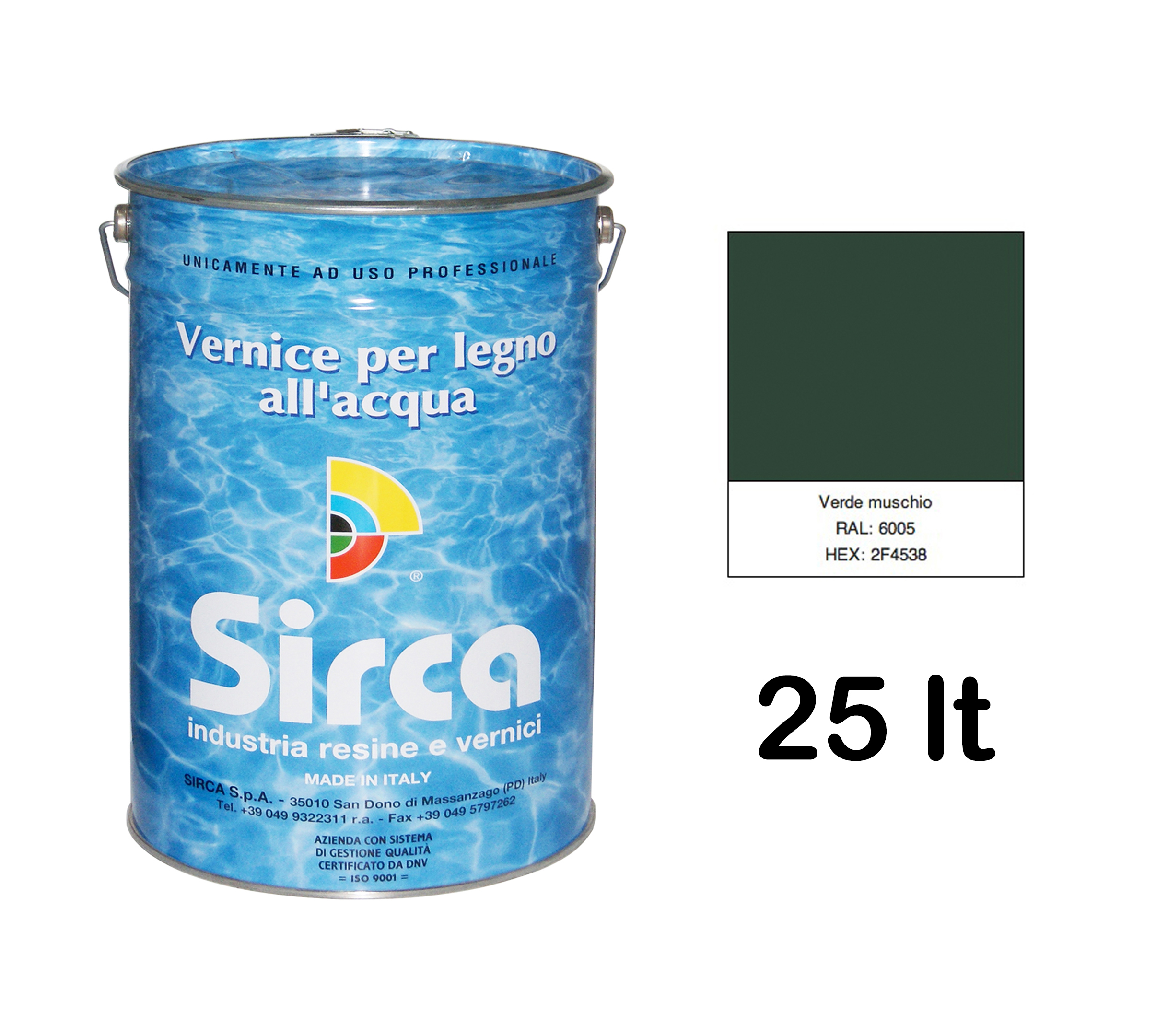 (25 lt) vernice ad acqua per esterni ral 6005
