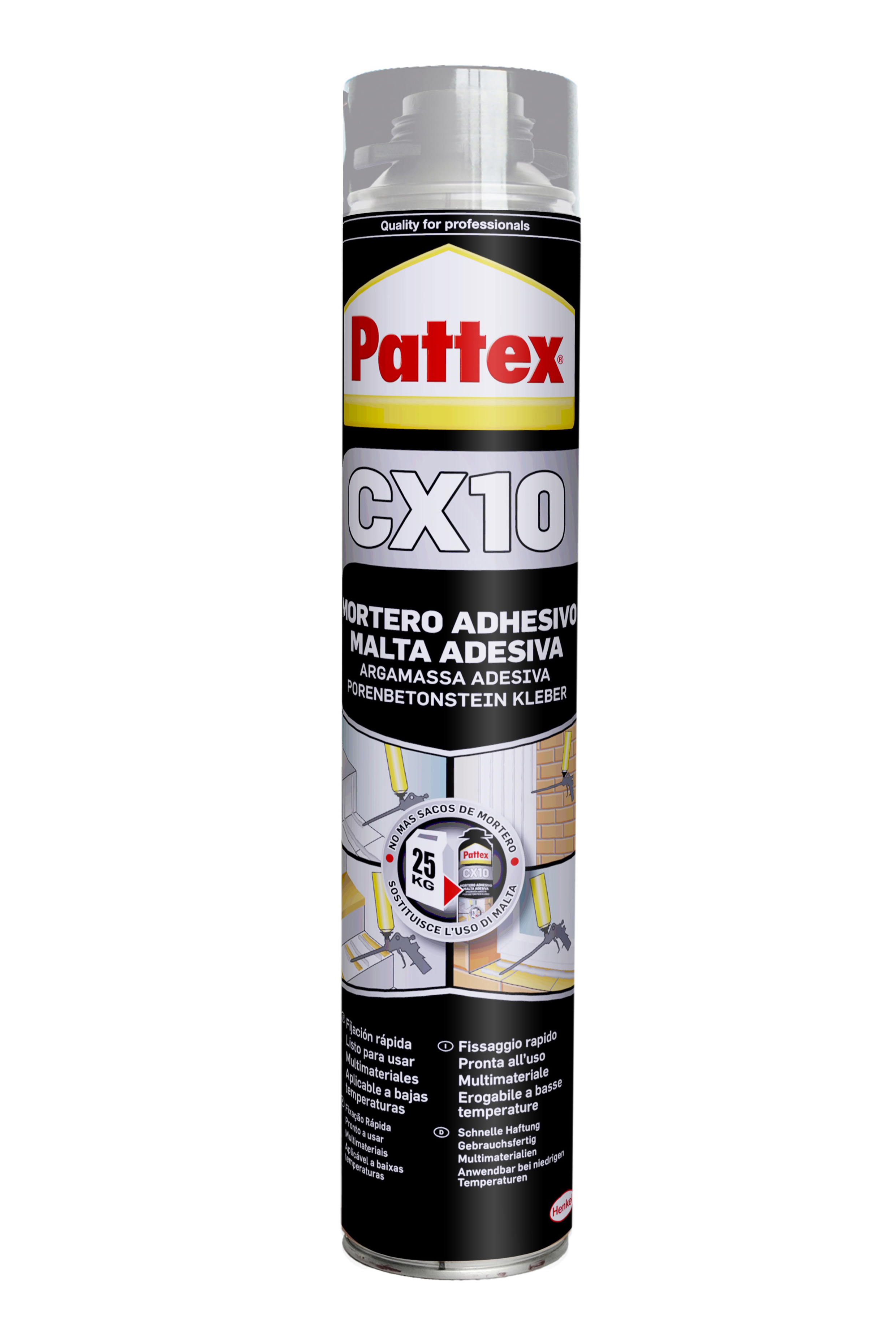Pattex - cx10 malta adesiva pu b3 pistola 850 ml