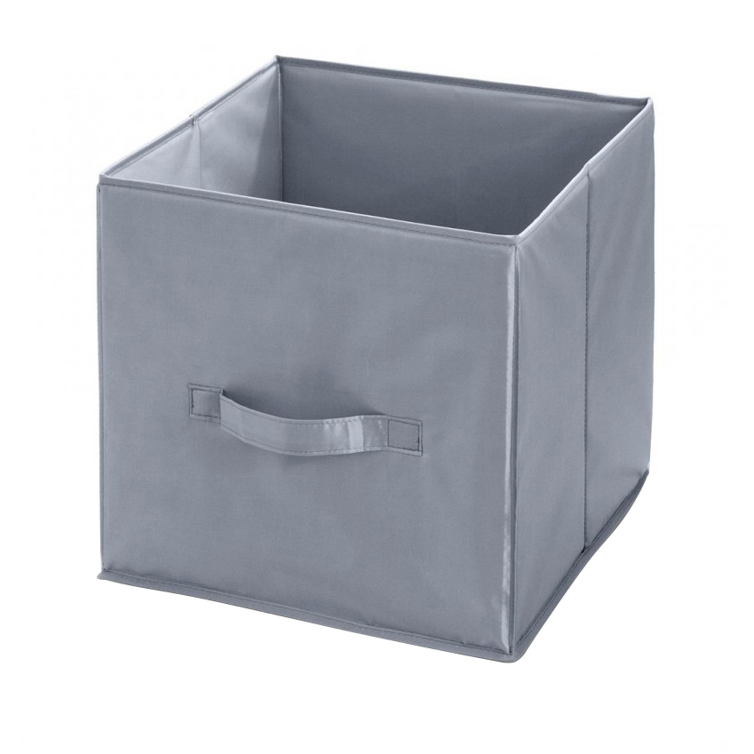 Scatola guardaroba cubo multiuso 32x32x32 cm domopak living grigio
