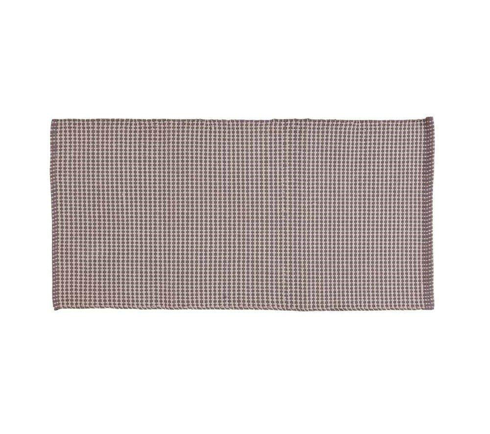 Tappeto cotone serie grata 50 x 90 cm grigio