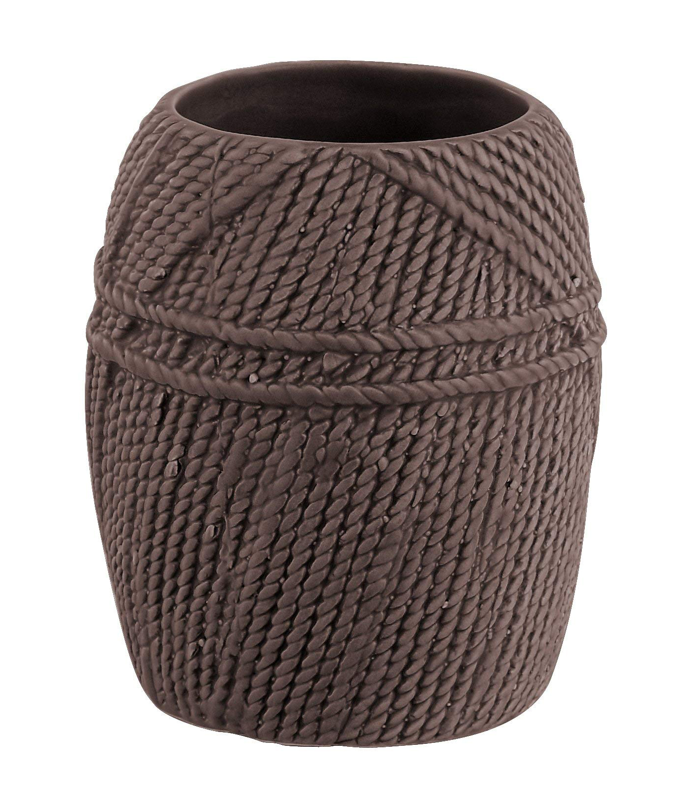Porta spazzolino linea lana in ceramica grigio