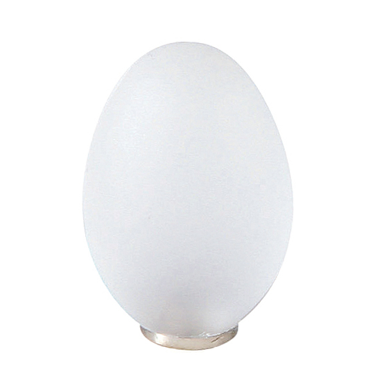 Pomolo vetro uovo 22x34 mm bianco satinato