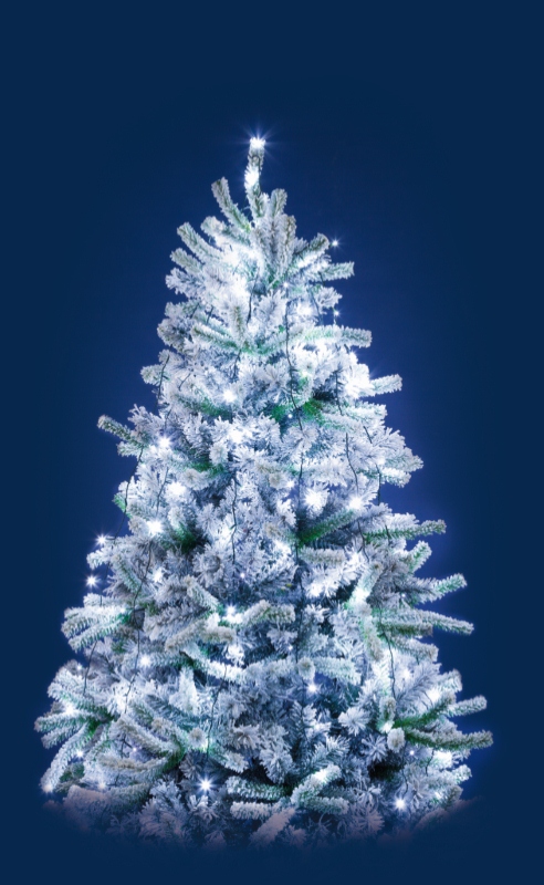 Tenda mantello per albero di Natale h 180 con 180 luci LED bianco