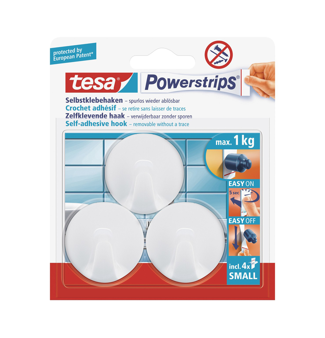 Tesa powerstrips® small cerchio bianco 0x0
