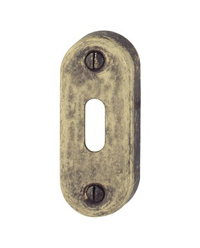 Bocchetta ovale patent 28x68 bronz. antiqua (f55)