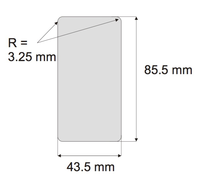 Cover b-no ha mini mdf verniciabile 43,5x85,5 mm