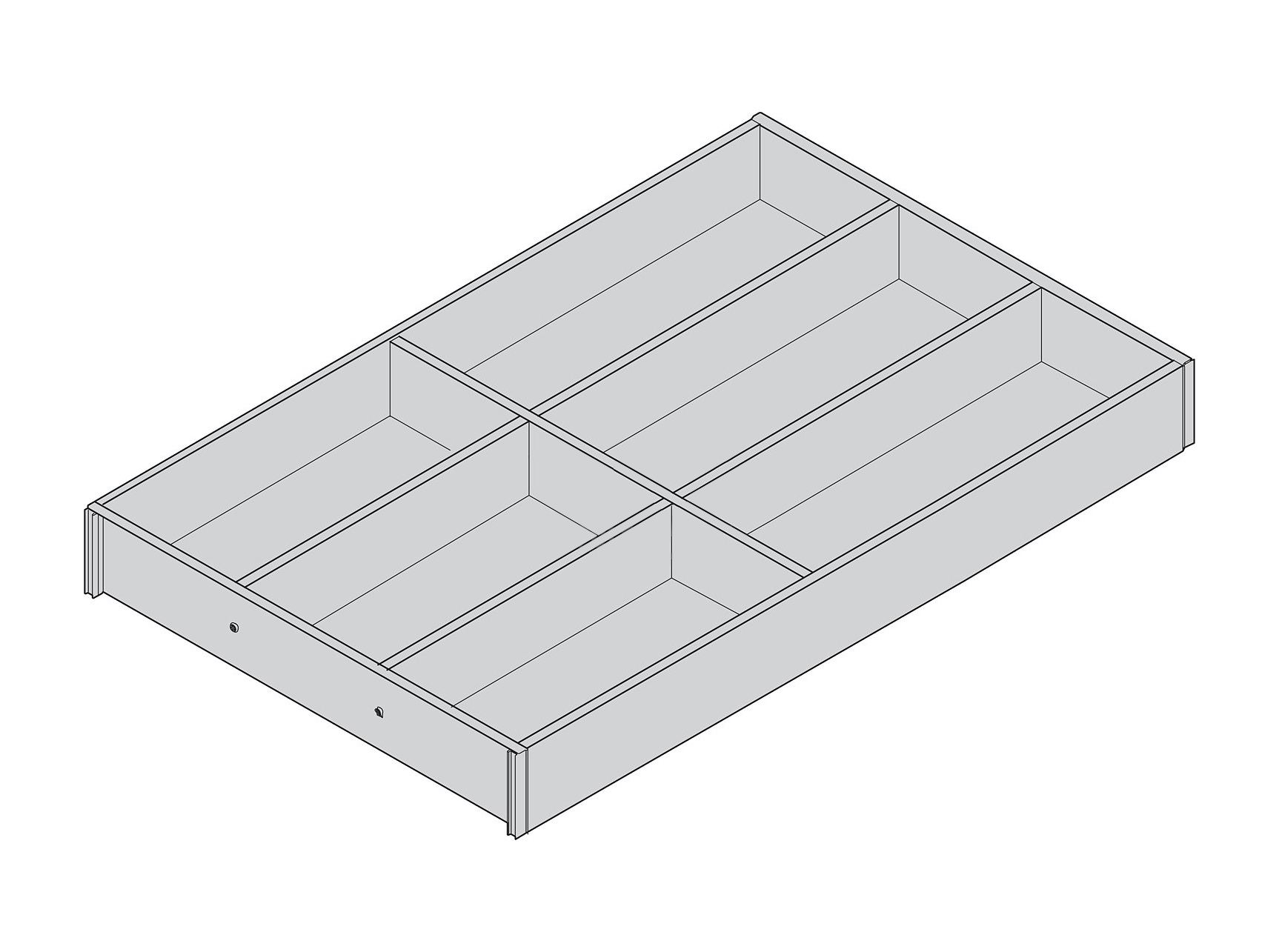 Legrabox p.posate ambia-line 500x300 rovere/grigio