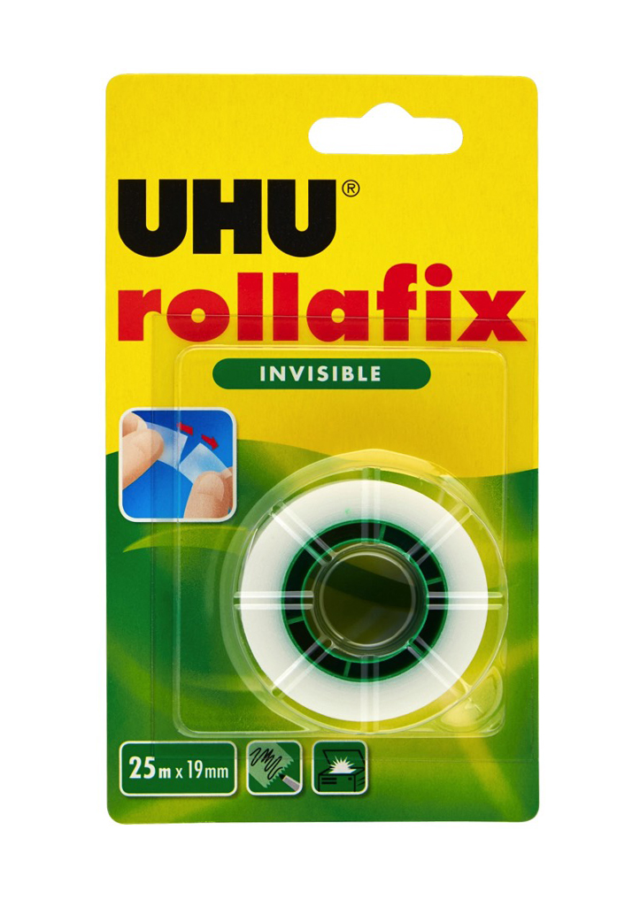 Nastro adesivo invisibile UHU Rollafix 25 mt x 19 mm
