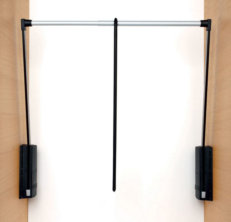 Appendiabiti saliscendi per armadio 44-61 cm servetto originale 2004 nero/grigio