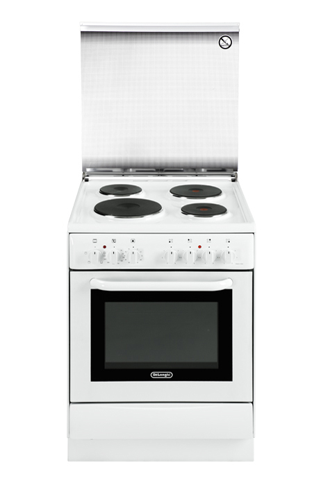 Cucina 4 zone forno statico elett. 60x60 bianco
