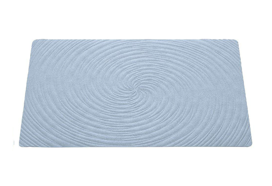 Tappeto antisc in gomma vortice 40 x 70 cm azzur.