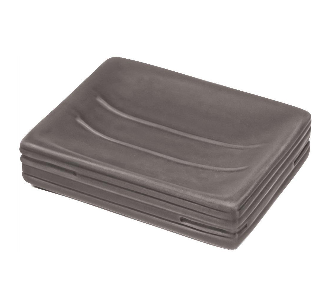 Porta sapone linea brik in ceramica grigio