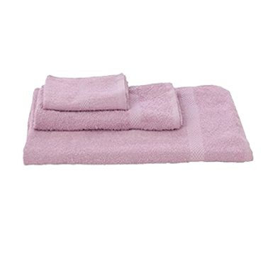 Set 3 pezzi telo + coppia asciugamani lilla