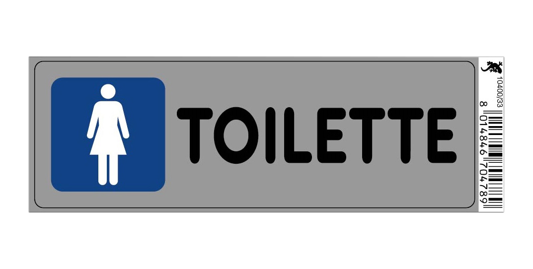 Cartello adesivo toilette donne 170x45 mm