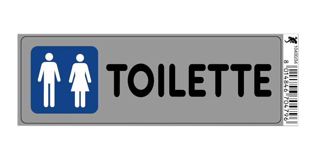 Targhetta adesiva cm 15x5 toilette (uomini e donne