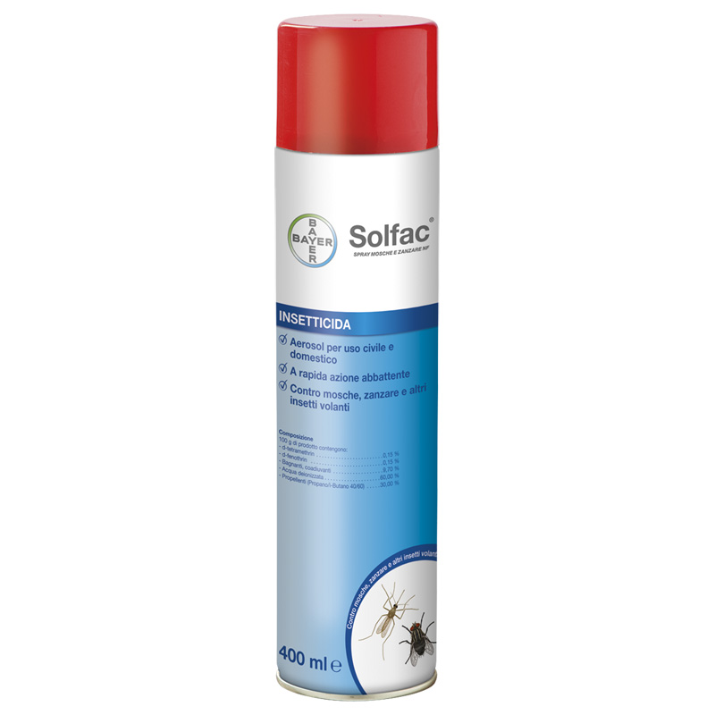 Solfac spray - insetticida mosche e zanzare 400ml
