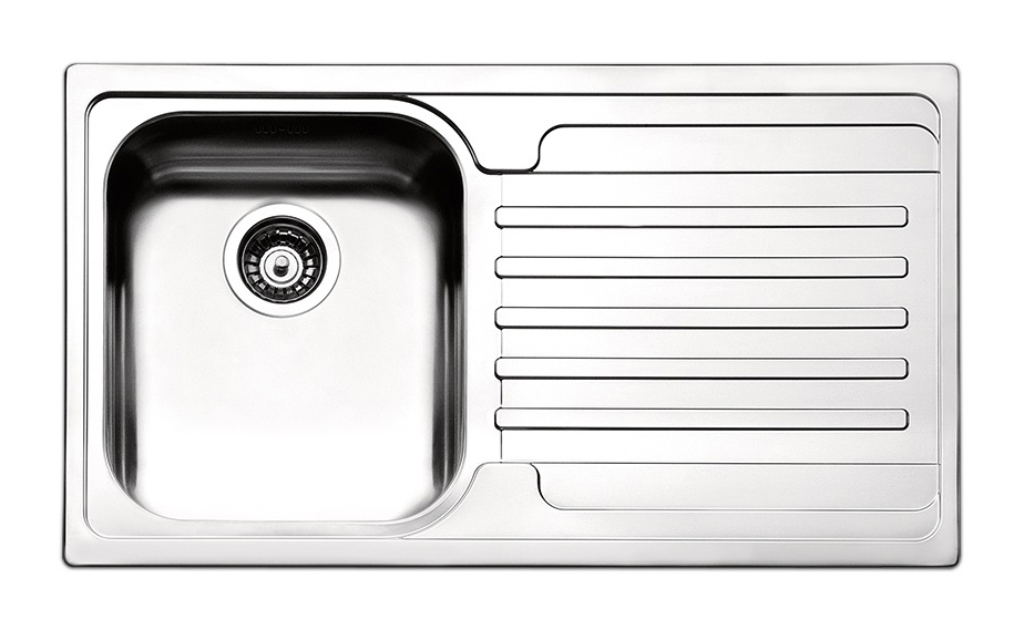 Lavello cucina 1 vasca con gocciolatoio a destra inox Apell Venezia 86x50 cm