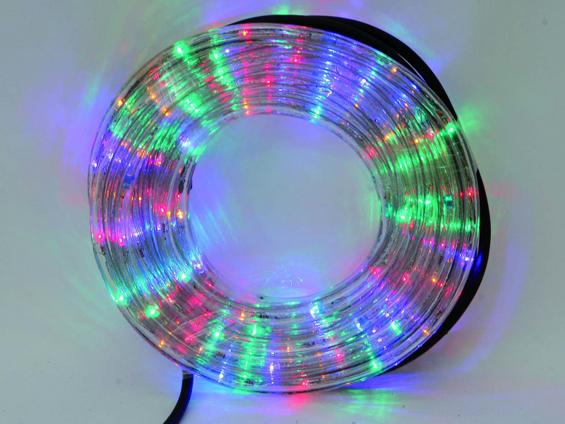 Tubo LED multicolor da esterno per decorazioni natalizie 10 mt 3 V
