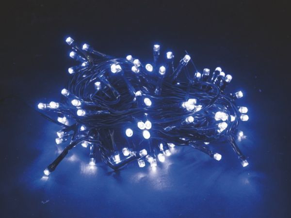 Luci di Natale 180 LED blu 5,4 mt con controller