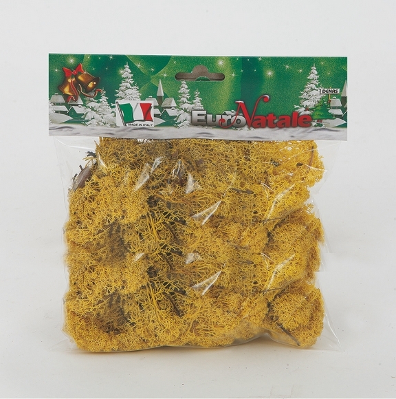 Muschio lichene giallo per decorazione presepe di Natale 150 grammi