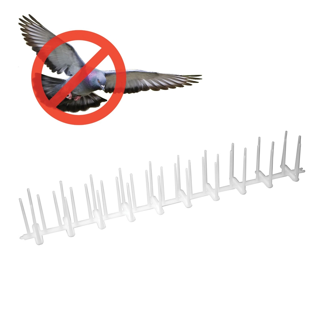 Dissuasore per uccelli a spilli in plastica cm 50x8 cm